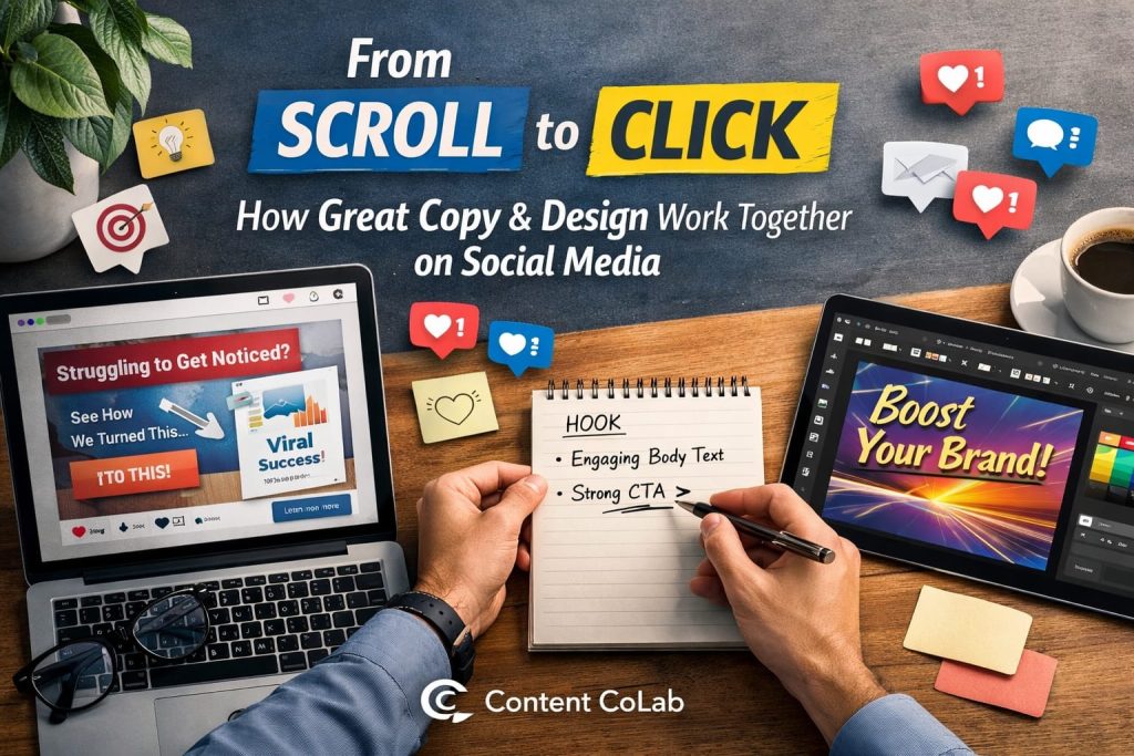 From Scroll to Click: How Good Copy and Design Work Together on Social Media